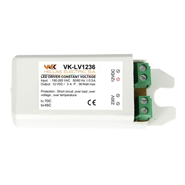 Εικόνα της VK-LV1236 LED DRIVER 12V 36W  M/S VK Lighting 78000-385016