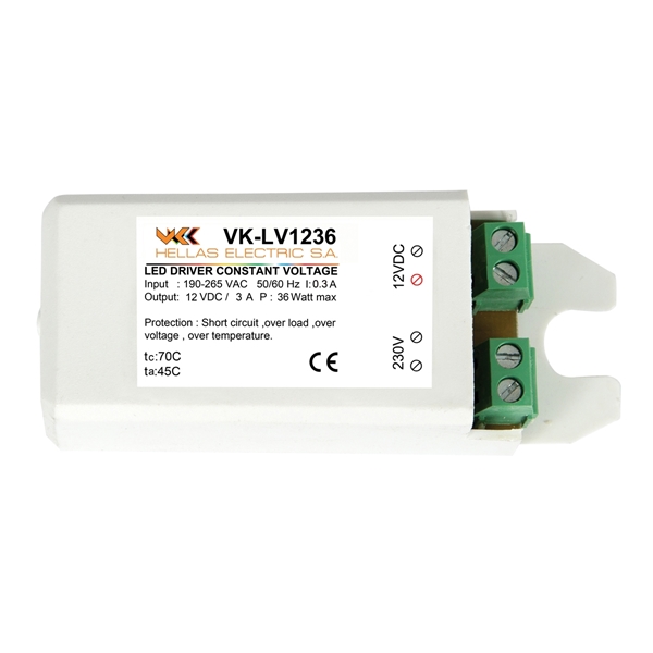 Εικόνα από VK-LV1236 LED DRIVER 12V 36W  M/S VK Lighting 78000-385016