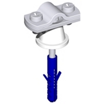 Εικόνα της Στήριγμα Φ8-10 mm St/tZn με αποστάτη PVC