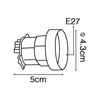 Εικόνα από ΝΤΟΥΙ  ΓΙΡΛΑΝΤΑΣ ΜΑΥΡΟ IP44 Ε27 VK/E27/IP44/B VK Lighting 35125-023673