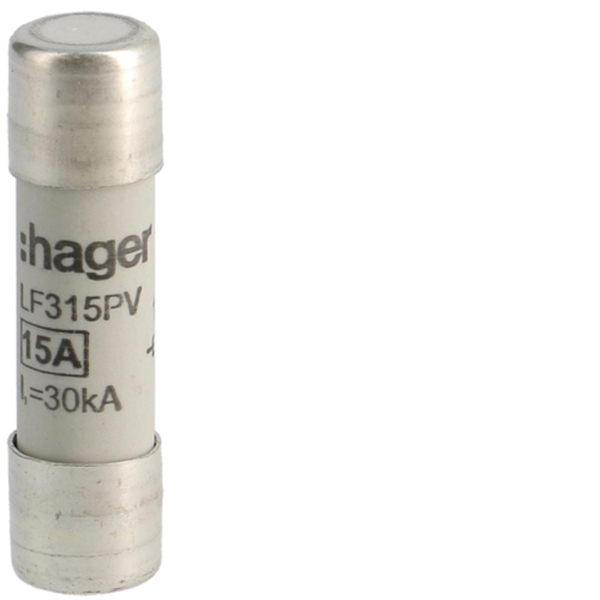 Εικόνα από Φυσίγγι 10X38mm 1000V DC 15A Hager LF315PV