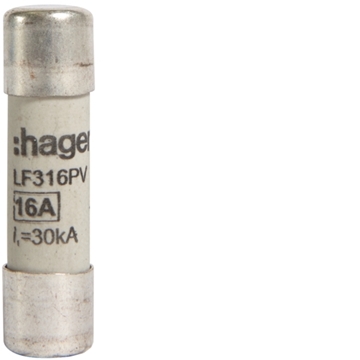 Εικόνα της Φυσίγγι 10X38mm 1000V DC 16A Hager LF316PV