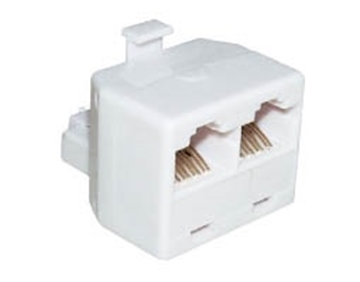 Εικόνα της Τηλεφωνικο Adaptor Αρσενικο/Θηλυκο 6P2C X2 Τ201-02 (Υη202) 