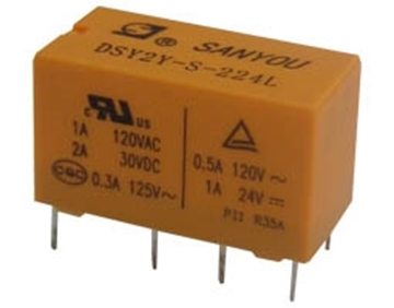 Εικόνα της Relay Subminiature 2P 24V Dc 1A Dsy2Y San