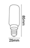 Εικόνα από Λάμπα Σωλήνας 40W Ε14 25/85 Διάφανη 1501075 Leuci 01020-005138 3000Κ