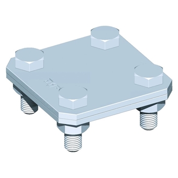 Εικόνα της Διασταυρωτήρας 40/40mm St/tZn 2 πλακών (70x70x3)mm