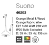 Εικόνα από Pendant Light  Orange Metal  Wood  E27 1x60W   D H