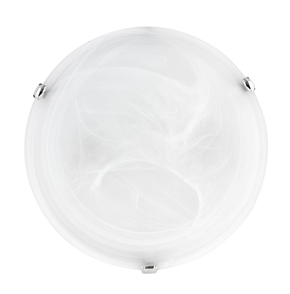 Εικόνα από Ceiling Light Alabaster Glass Chrome Metal E27 1x60W D H