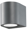 Εικόνα από Φωτιστικό Απλίκα Αλουμινίου Dark Gray Glass Diffuser GU10 35W IP54 Nero 710021 Nova Luce