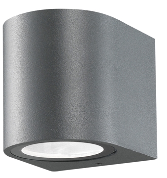 Εικόνα της Φωτιστικό Απλίκα Αλουμινίου Dark Gray Glass Diffuser GU10 35W IP54 Nero 710021 Nova Luce