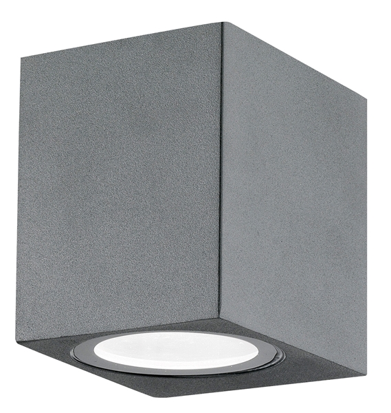 Εικόνα από Dark Gray Aluminium  Glass Diffuser GU10 1x35 Watt L 6.7 W 8 H 8 cm IP54