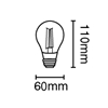 Εικόνα από Λαμπα Led Fil.Dim Κοινη Cl E27 8,5W 2700K Vk/05124/D/E/Cl/W VKLed 03045-208664