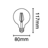 Εικόνα από Λαμπα Led Filament Globo Cl E27 4W 2700K Vk/05109/E/Cl/W