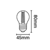 Εικόνα από Λαμπα Led Fil.Dim Σφαιρα Cl E27 4W 2700K Vk/05121/D/E/Cl/W VK Led 03045-206664