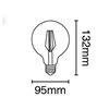 Εικόνα από Λαμπα Led Fil.Dim Globo Φ95/Cl E27/7W Vk/05123/D/E/Cl/W VK Led 03045-211664