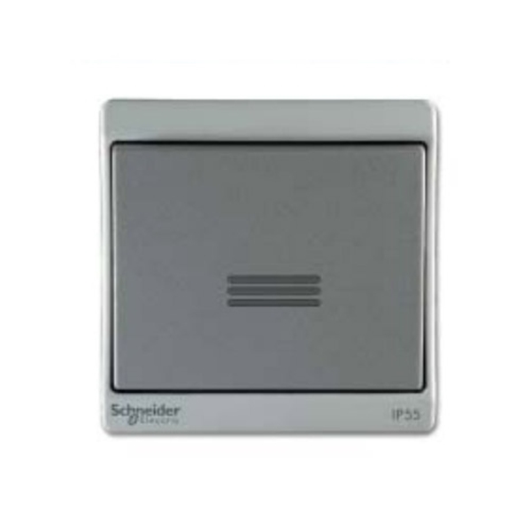 Εικόνα από IP55 Διακόπτης Επίτοιχος  Αλε Ρετούρ με λυχνία πρ Γκρι Mureva