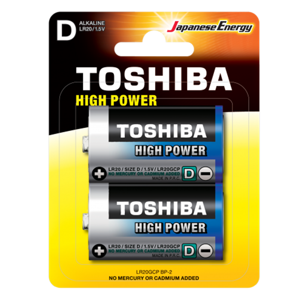 Εικόνα από Μπαταρία D High Power Toshiba LR20 Alkaline BP2 Χοντρή