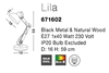 Εικόνα από Επιτραπέζιο Φωτιστικό Black Metal-Natural Wood E27 1x40 Watt 230 Volt IP20 Bulb Excluded