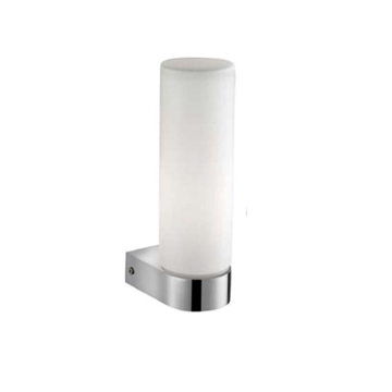Εικόνα της Chrome Aluminium  Opal Glass  E14 1x40 Watt 230 Volt Bulb Excluded IP44 L 10 W 6.5 H 21 cm