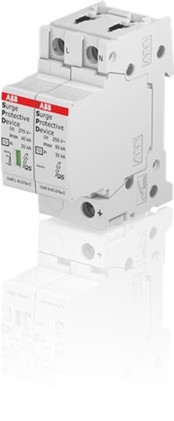 Εικόνα από Αντικεραυνικό 1+1P Iimp=2kA Imax=40kA1,3kV Ovr T2 1N  ABB 80868