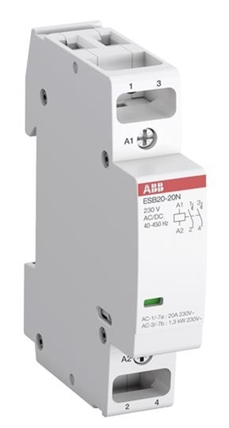 Εικόνα από Ρελέ ισχύος Ράγας 20A 24VAC/DC 2NO Esb20-20N ABB 83106