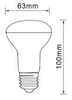 Εικόνα από Λαμπα Led R63 E27 8W 220-240Vac 63X100 720Lm 120° 3000K Warm White J