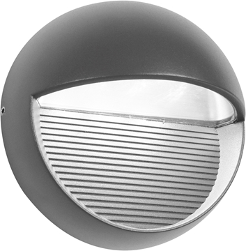Εικόνα της Dark Gray Aluminium  Glass LED 6 Watt 480 Lm 3000K D 16 W 9.6 cm IP54