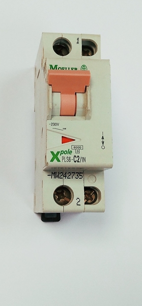 Εικόνα από Μικροαυτόματη ασφάλεια C 2A 1p+N PLS6-C2/1N-MW
