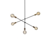 Εικόνα από Πολύφωτο SE 136-5 CODY PENDANT BLACK BRUSHED BRASS 77-3535