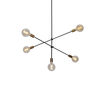 Εικόνα της Πολύφωτο SE 136-5 CODY PENDANT BLACK BRUSHED BRASS 77-3535