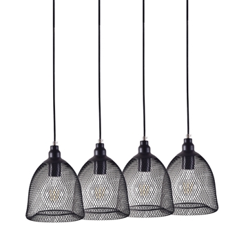 Εικόνα της Φωτιστικό Κρεμαστό SE 151-20-4 ZOLA PENDANT LAMP BLACK MAT 77-4351