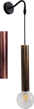 Εικόνα της Φωτιστικό Απλίκα Σωλήνας S-42Αρ Copper Ε/27 H48cm X 25cm 34-0190 Heronia