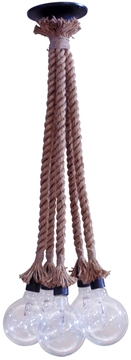 Εικόνα της Κρεμαστό Πεντάφωτο Φωτιστικό Με Σχοινί Ut-5/Φ Ts Rope Utah 5/Φ 31-0195 Heronia