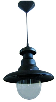 Εικόνα της Κρεμαστό Μονόφωτο Φωτιστικό Φανάρι Με Πυροφάνι Πλαστικό Flp-100Κ Black 26-0024 Heronia
