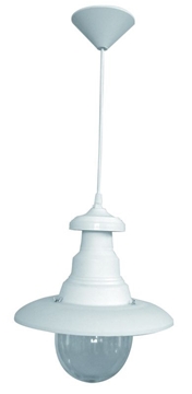 Εικόνα της Κρεμαστό Μονόφωτο Φωτιστικό Φανάρι Πλαστικό Με Πυροφάνι Flp-100Κ White 26-0023 Heronia