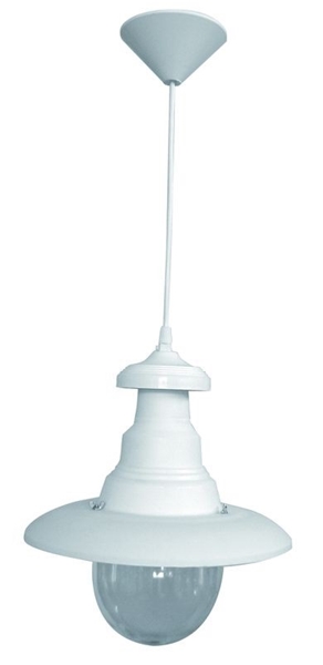 Εικόνα από Κρεμαστό Μονόφωτο Φωτιστικό Φανάρι Πλαστικό Με Πυροφάνι Flp-100Κ White 26-0023 Heronia