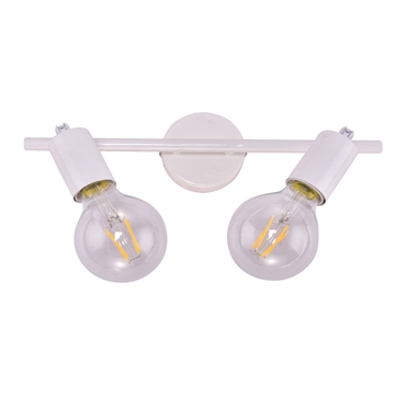 Εικόνα της Σπότ Δίφωτο Μεταλλικό SE 137-1AW Soma Wall Lamp White Mat 77-3540 Home Lighting