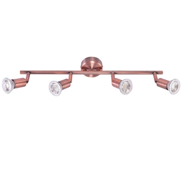 Εικόνα της Σπότ Τετράφωτο Μεταλλικό SE 140-C4 Saba Wall Lamp Copper 77-3549 Home Lighting