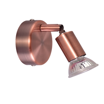 Εικόνα της Σπότ Μονόφωτο Μεταλλικό SE 140-C1 Saba Wall Lamp Copper 77-3546 Home Lighting