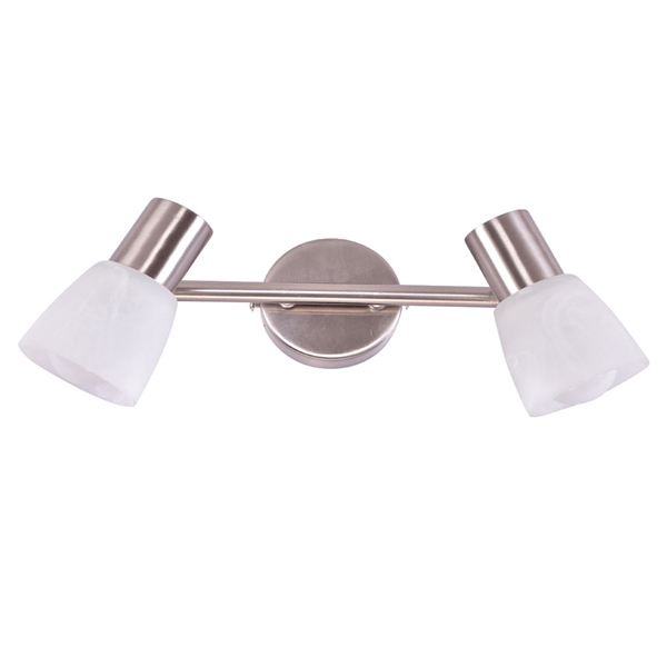 Εικόνα από Σπότ Δίφωτο Επίτοιχο SE 139-C2 Softy Wall Lamp Nickel Mat 77-3544 Home Lighting