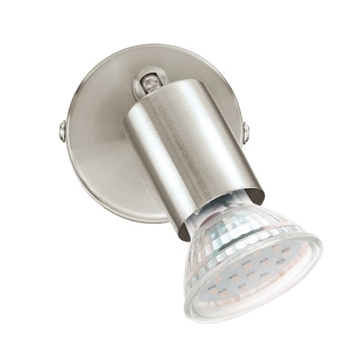 Εικόνα της Φωτιστικό Μονόφωτο Σπότ Τοίχου SE 140-N1 Saba Wall Lamp Nickel Mat 77-3550 Home Lighting