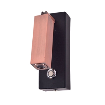 Εικόνα της Φωτιστικό Απλίκα Τοίχου SE 128-1AC Dave Wall Lamp Black-Copper 77-3521 Home Lighting