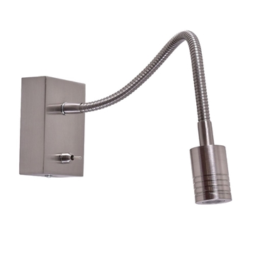 Εικόνα της Σπότ Τοίχου Μεταλλικό Led SE 125-1A Elina Wall Lamp Nickel Mat 77-3522 Home Lighting