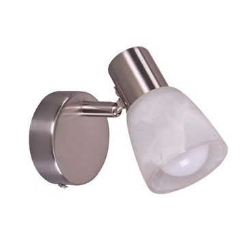 Εικόνα της Σπότ Μονόφωτο Τοίχου SE 139-C1 Softy Wall Lamp Nickel Mat 77-3543 Home Lighting