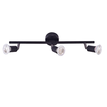 Εικόνα της Φωτιστικό Σπότ Τρίφωτο Οροφής SE 140-B3 Saba Wall Lamp Black Mat 77-3556 Home Lighting