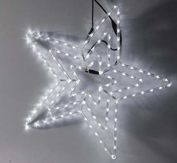 Εικόνα της Χριστουγεννιάτικο Τρίπλό Λευκό Αστέρι Με Πρόγραμμα LED 5Μ LED-5018W EPAM