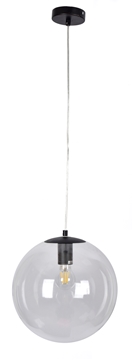 Εικόνα της Φωτιστικό Κρεμαστό SE 3000 1Black Globe Clear 77-4479 Home Lighting