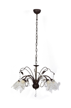 Εικόνα της Φωτιστικό Κρεμαστό 1017 5P Memo Bronze Patina Pendant Lamp 77-4475 Home Lighting