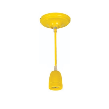 Εικόνα της Κρεμαστό Ντουί E27 Με Υφασμάτινο Καλώδιο Κίτρινο 2Χ0.75 VK/510/PE/Y 77161-313639 VK Lighting