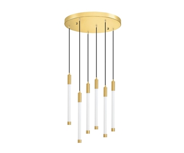 Εικόνα της Εξαφωτο Stick Ροζετα Φ40 1250 LED Χρυσό Λευκό Luma